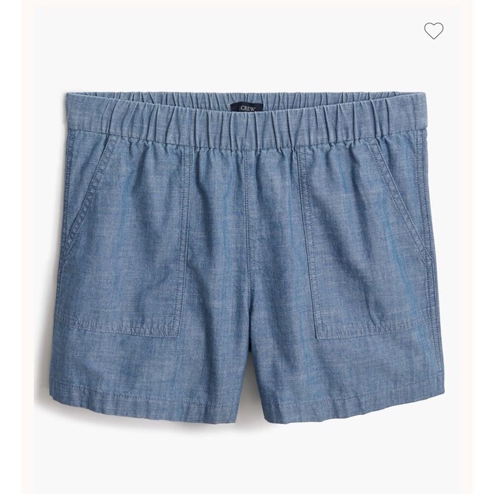 J. Crew Women's Chambray Pull-On Short - Size Medium, NWT